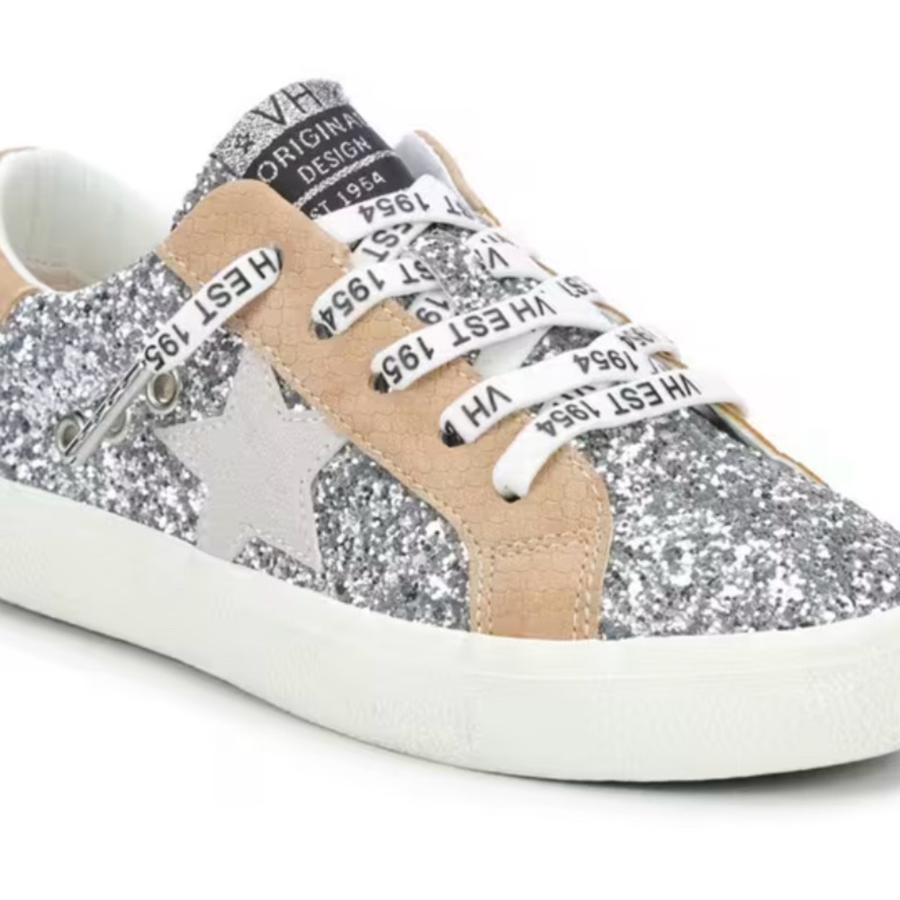 Vintage Havana Kids Sneakers in Silver and Tan